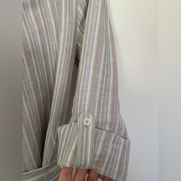 Tommy Hilfiger NWT Women's Linen and Cotton Blend Shirtdress Striped, Size 10 - Picture 7 of 10